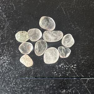 Clear Quartz Tumbled Gemstone Pebbles 2.8 OZ